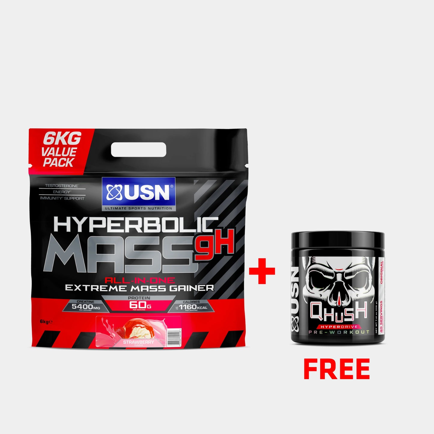 Hyperbolic Mass 6kg + FREE Qhush Hyperdrive 210g